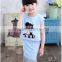 New 2016 Cotton Fashion Girls Clothing Sets with Pockets, Kids T-shirt Skirt Suit