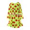 2016 lime green red striped ruffle baby pajamas set night dress gown kids children christmas clothing holiday siblings pajamas