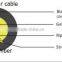 3 meters free sample 24 core FTTH flat drop cable