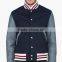 Men's top quality bulk body custom varsity jacket/ Custom Design Blue Yellow Varsity Jacket