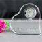 Small Heart Shaped Crystal Clock for Decoration and Gift