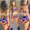 plus size print girls sexy bathing suits beachwear MK-KF976