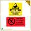 Top Quality Warning Triangle Labels With Heat Resistant Label