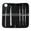 Dental Hygiene Kit, Dental Tools with Tarter Scraper/ Dental Mirror/ Tweezer/ Dental Toothpick/ Scaling Instrument DK-013