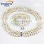 Fashion freshwater 3 strands AA 8mm baroque pearl set