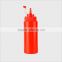 16 oz Clear Plastic Ketchup Squeeze Sauce Bottles with Screw Cap