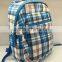 2016 fashion & concise plaid sport backpacks for outdoor activities,blue,YX-SP-01