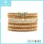 Quality Chholate Acrylic Bracelet Leather with Mix Wraps
