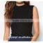 Wholesale High Neck Sleeveless Jersey Women Top