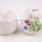 Flower Printed Porcelain Egg Shaker Ceramic Salt And Pepper Shakers