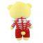 orange super soft cute customized plush bear toys