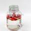 3.5L Clear Glass Beverage Dispenser Glass Bottle With Iron Lock Lid