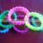 Fancy twist bracelet chain for girls silicone twist bracelet