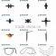 four branches bend drip dripper arrows drip irrigation system in garden and lawn