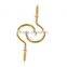 20 pack 1-1/4inches gold plated screw cup hook