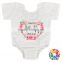 New Fashion Baby Girls Gorgeous Printing Short Sleeve Onesie Organic Cotton White Baby Romper