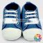 2015 Cute Fashion New Arrival Bling Navy Blue Baby Crib Shoes Wholesale Baby Shoes