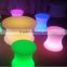 Outdoor and Indoor Plastic Rechargeable Illuminated LED Bar Counter / Moden waterproof led stool