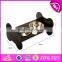 High quality safety double pet feeder wooden dog water bowl and food bowl W06F047
