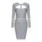 guangzhou apparel ladies fashionable sexy high quality long women bandage dress 2017