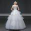 MGOO High Quality Customized Robe Marriage Wedding Dress Sleeves Empire Waist Elegant Tulle Crystal Ball Gown