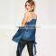 Stylish sweet girl blouses cold shoulder long sleeve satin tops