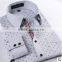  long sleeve man's dress fashionable Printed work cotton uniform elongated t shirt