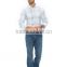 Blue check Skinny Long Sleeve Buttoned Mens Casual Shirt