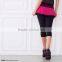 Trendy mesh hot pink capri skirt pants