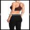 Seamless Cross Strap Back SPORTS BRA TANK TOP Stretch Bandeau Cami brown color
