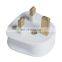 3 Pin Electrical Plug 13 Amp Un-wired UK Type 3 Square Pin Plug 3.5mm Waterproof Jack Plug