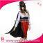 Sexy Spanish Adult Animal Tamer Ringmaster Costume with black cape and hat for Fancy Party