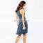 2016 New Ladies Dress Design Slim Dress Sleeveless Denim Dress