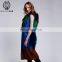 Attractive Style Mink Fur Gilet Ladies Luxury Contrast Color Fox And Mink Vest Overknee Mixed Fur Waistcoat