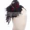 Gothic caged rose fascinator hat with hairclip