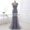 New Arrival Short Sleeve Mermaid Royal Applique Beaded Tulle Evening Dresses LX296