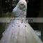 1A929 Brilliant 3d Little Flowers See Through Sleeveless Pretty Lace-up Ball Gown Wedding Dress