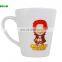 V-shaped 17oz white blank sublimation coated mug wholesale