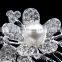 Large Pearl Filigree Hair Comb Vintage Crystal Pearl Hair Comb Silver