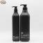 500ml 1000ml Matte Black Square PET Plastic Shampoo and Boay Wash Bottle