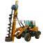 Hydraulic small foundation micro helical ground screw pile driver