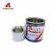 Round tin cans which has closed top with flexible spout can triple tight lid pvc window