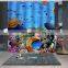 I@home 3d Fish Printed 100% Polyester Shower Curtain Bathroom With Hooks