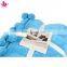 Ribbon and Color Insert Packaged Blue Red Color Multifunction Washable Comfortable Coral Fleece Blanket with Pompons