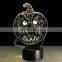 Halloween Pumpkin 3D Lamp Halloween Night Nights LED Acrylic Illusion Lamp Living Room Decoration