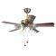 Wholesale European brand fan lights living room bedroom hotel restaurant decorated iron leaf fan light