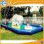 Red color inflatable pool slides for inground pools good sale giant inflatable unicorn pool float