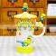 Cute cartoon yellow ceramic mugs Creative super milk dad suit cup