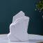 Hand Made Simple White Wave Fresh Flower Art Ceramic Vase For Showroom Hotel