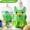 2015 summer new green kids swimsuits with hood for cute baby girl